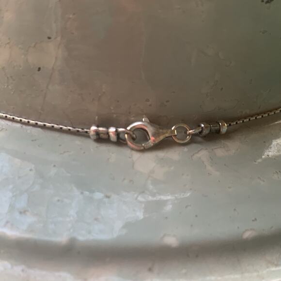 PAZ Sterling Silver & Freshwater Pearl Hammered & Scrolling Necklace in Israel - Picture 10 of 12